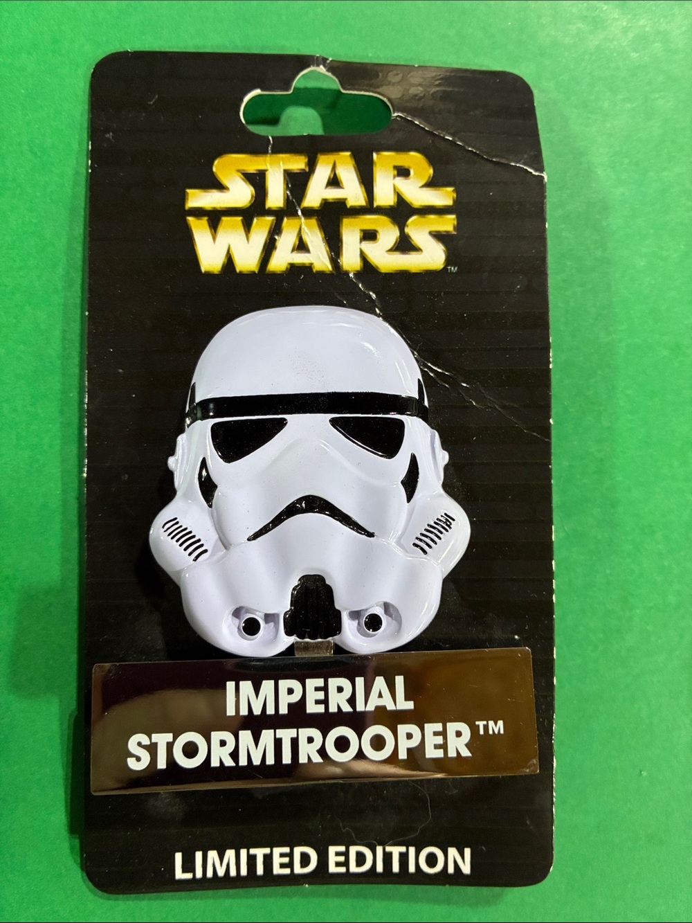 Disney Star Wars Stormtrooper Helmet Pin - White, Black, Gold Limited Edition
